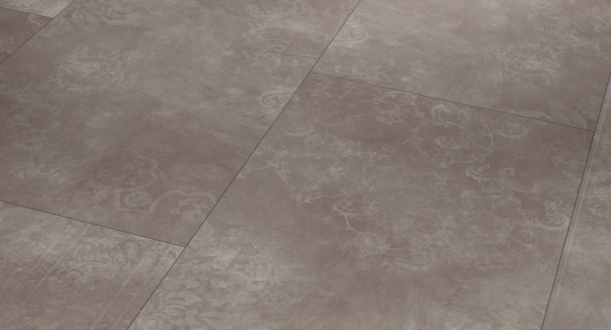 Parador Designboden Modular ONE Beton Ornament dunkelgrau Großfliese 4V Raum1