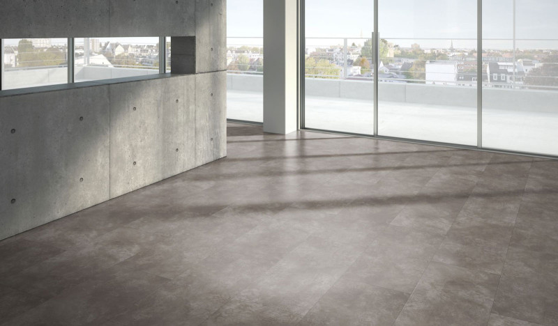 Suelo de diseño de Parador Modular ONE ornamento de hormigón gris oscuro baldosa de gran formato 4V main product photo