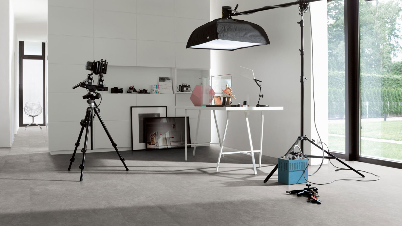 Parador Laminat Trendtime 5 Beton dunkelgrau Großfliese 4V Raum2