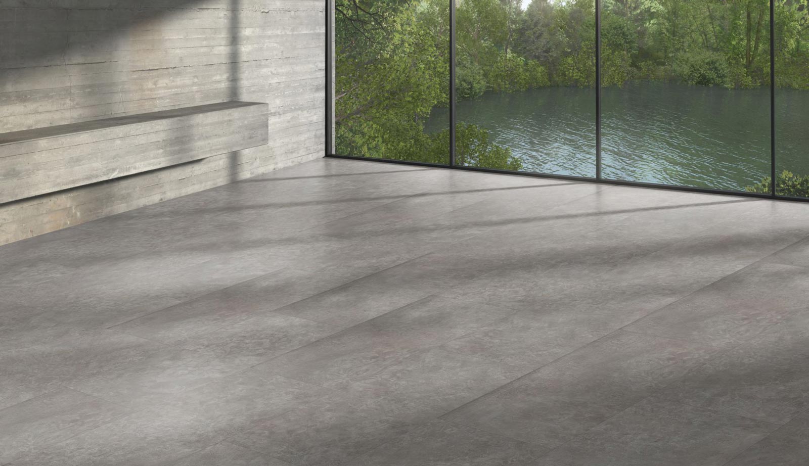 Parador Laminat Trendtime 5 Beton Ornament dunkelgrau Großfliese 4V Raum4