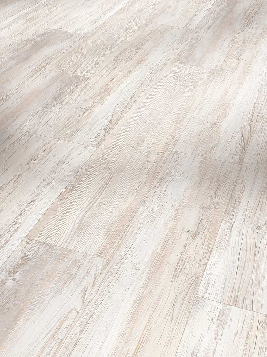 Parador Vinylboden Basic 5.3 Pinie skandinavisch weiß 1-Stab Landhausdiele 4V Trittschalldämmung Raum1