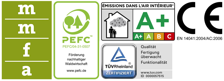 Parador Vinylboden Basic 5.3 Eiche Sierra natur 1-Stab Landhausdiele 4V Trittschalldämmung Logo