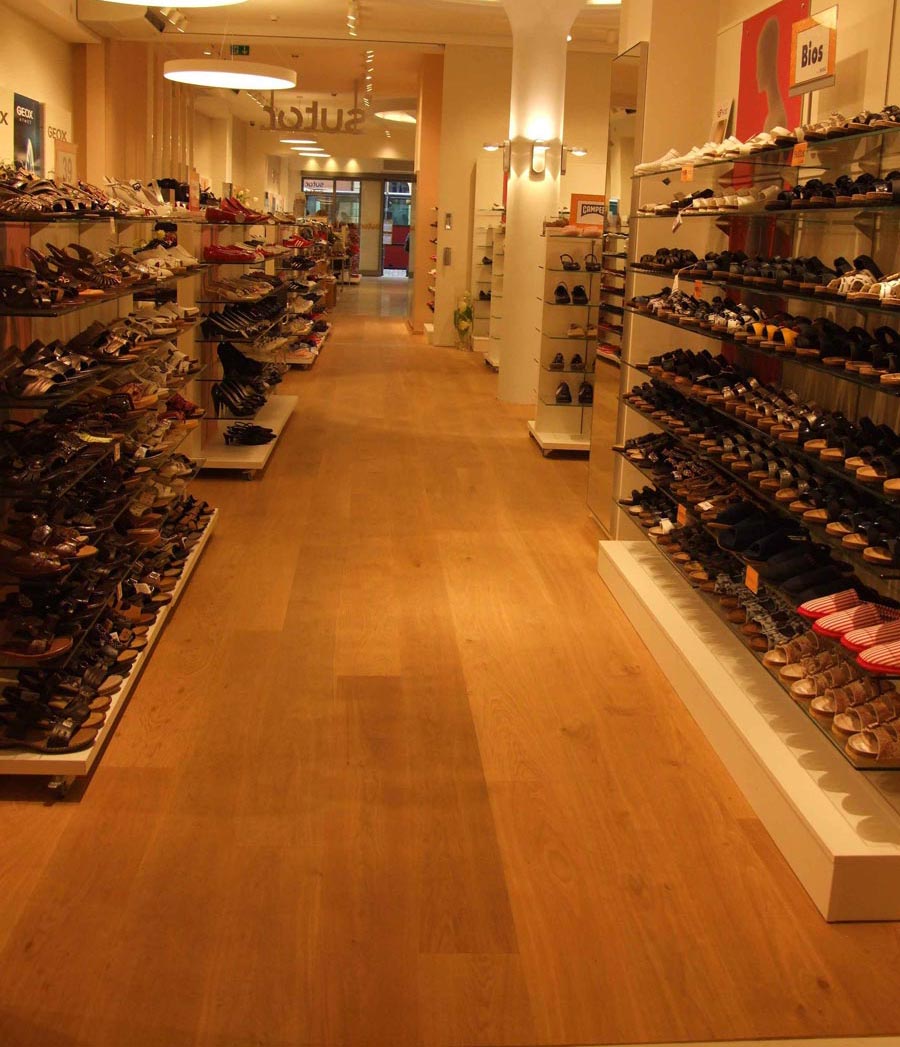 Admonter Parkett FLOORs Eiche Basic geschliffen 1-Stab Landhausdiele 4V 158x2000 Raum6