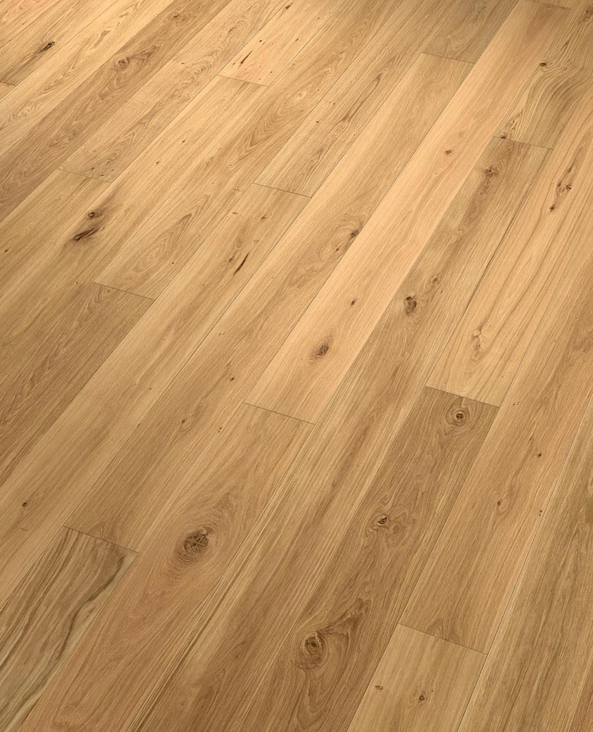 Admonter Parkett FLOORs Eiche Basic gebürstet 1-Stab Landhausdiele 4V 158x2400 Raum2