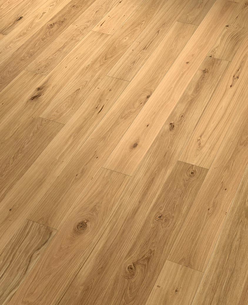 Admonter Parkett FLOORs Eiche Basic gebürstet 1-Stab Landhausdiele 4V 192x2000 Raum2