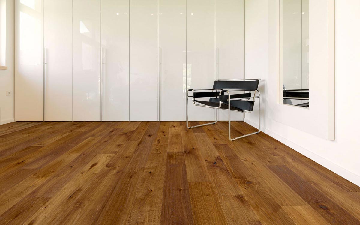 Admonter Parkett FLOORs Eiche Ignis Rustic gebürstet 1-Stab Landhausdiele 4V 192x2400 Raum4