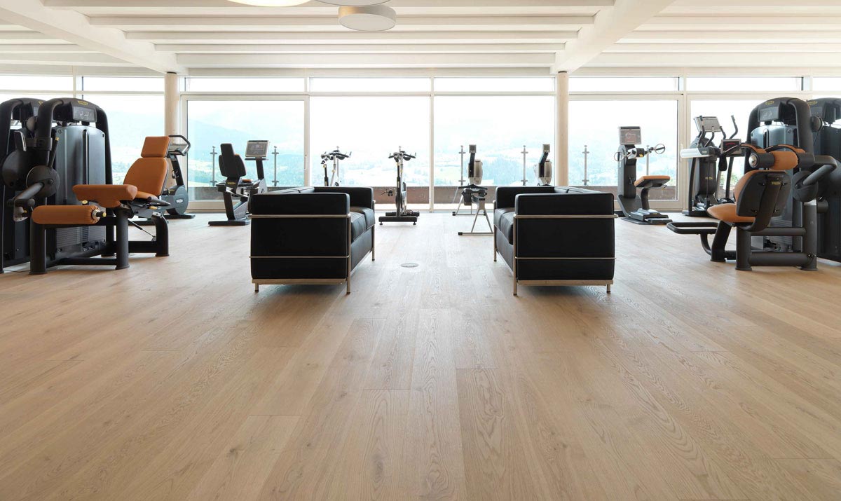 Admonter Parkett FLOORs Eiche Weiss Basic gebürstet 1-Stab Landhausdiele 4V 158x2000 Raum4