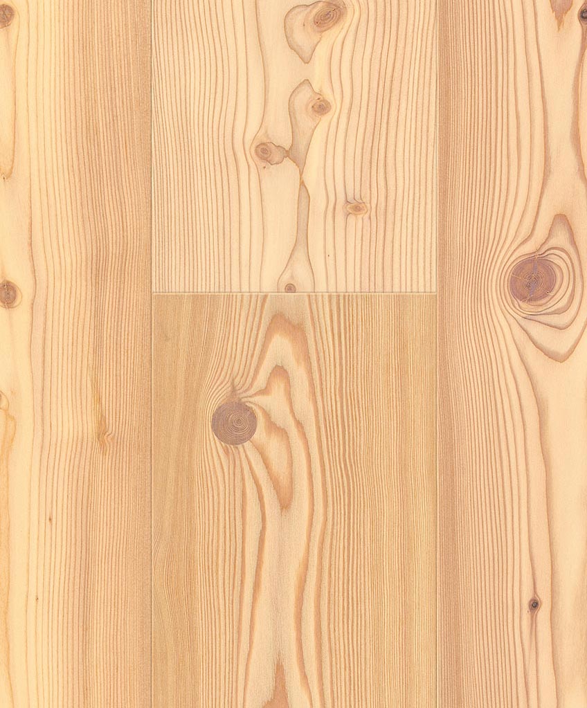 Admonter Parkett FLOORs Lärche Weiss Naturelle gebürstet 1-Stab Landhausdiele 4V 195x2000 Nut & Feder Dekor 1