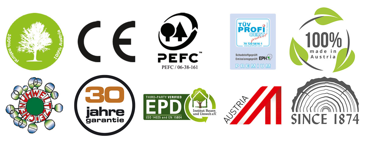 Admonter Parkett FLOORs Eiche Stone Basic gebürstet 1-Stab Landhausdiele 4V 158x2000 Logo