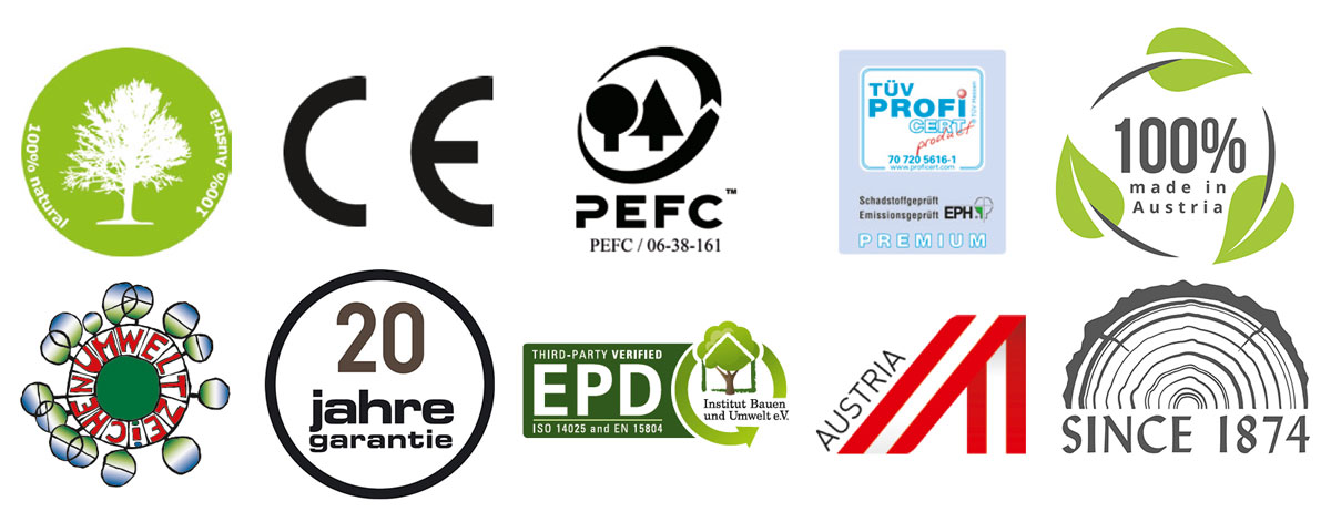 Admonter Parkett ondo Eiche Kari Lebhaft gebürstet 1-Stab Landhausdiele 4V 192x2400 Logo