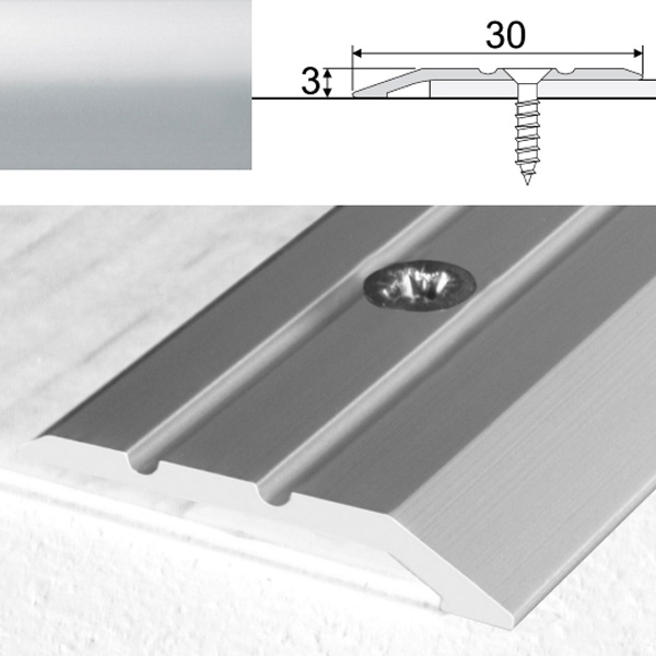 Brebo Perfil de terminacion A01 Silver aluminum anodized 180 cm main product photo