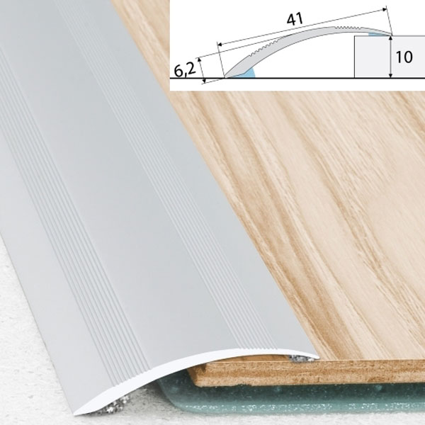 Brebo Ausgleichsprofil A48 selbstklebend Silber Aluminium eloxiert 200 cm main product photo