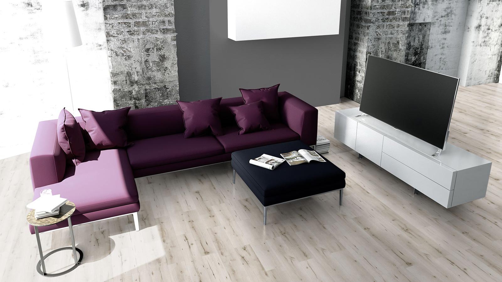 Classen Vinylboden Greenvinyl Base 3.8 mm Schnee-Eiche 1-Stab Landhausdiele 4V Raum3