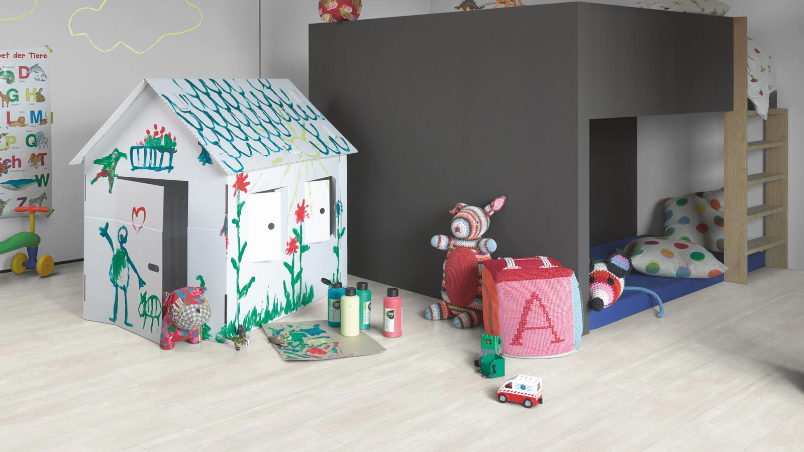 Parador Designboden Modular ONE Eiche Nordic Weiss 1-Stab Landhausdiele 4V Raum3