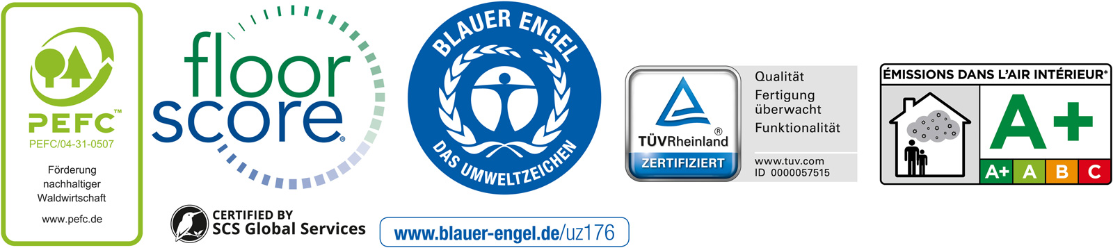 Parador Designboden Modular ONE Eiche Nordic Weiss 1-Stab Landhausdiele 4V Zertifikate