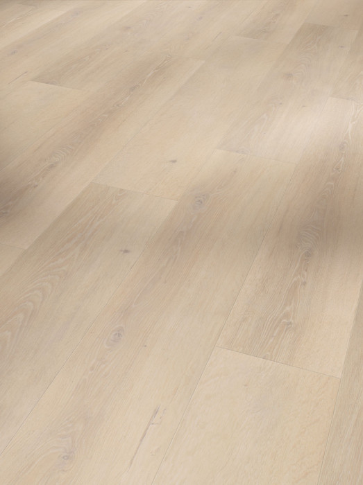 Parador Vinyl flooring Basic 5.3 Oak Skyline white 1-strip 4V with integrated insulation main product photo