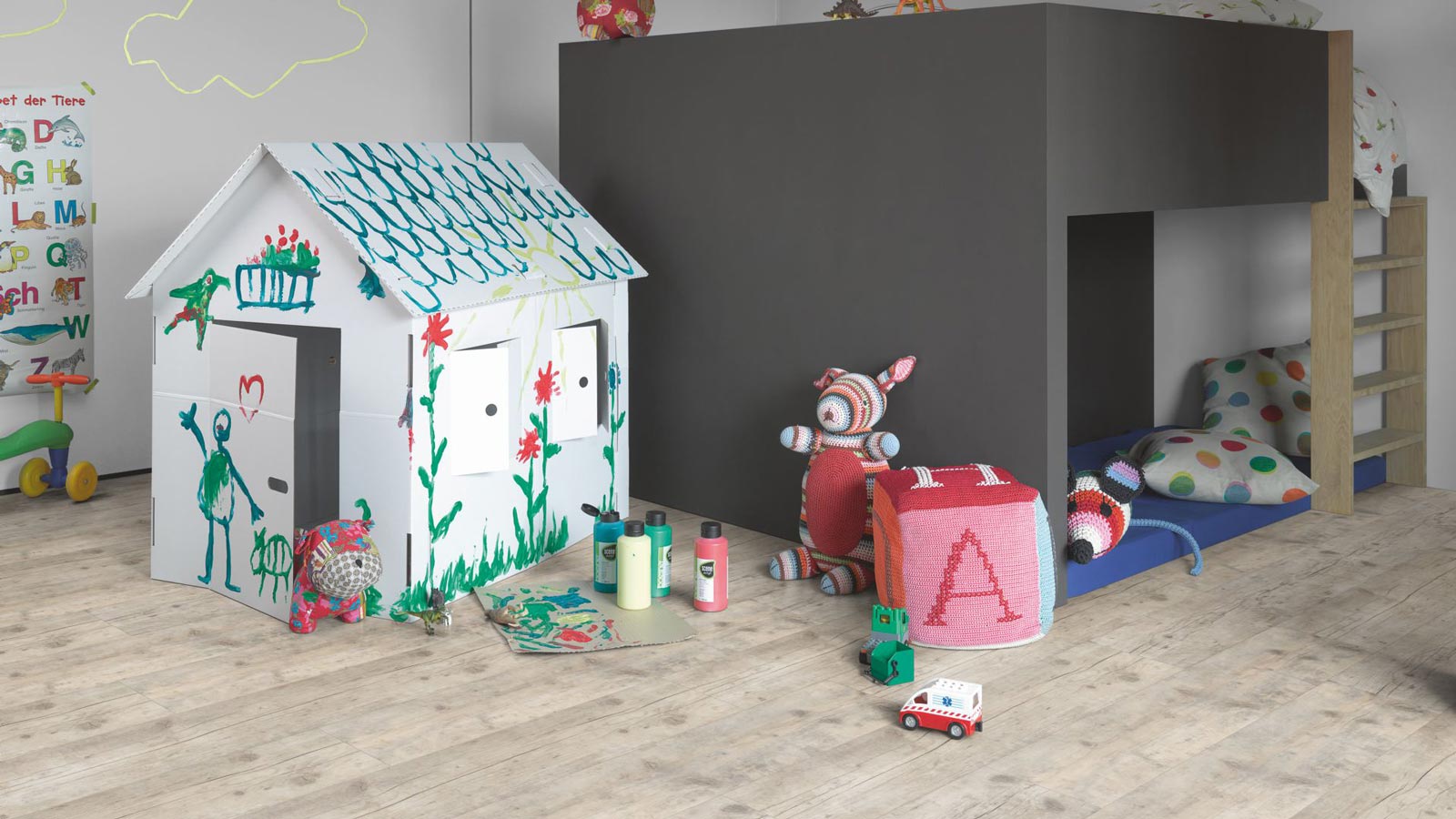 Parador Vinyl Classic 2070 Altholz geweißt 1-Stab Landhausdiele 4V Raum3