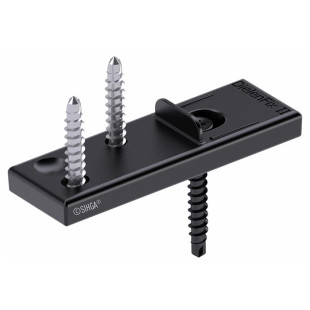 Dielenfix Negro (plástico) (19 - 23mm de grosor de la plancha) para la fijación invisible de la tarima de madera 300 clips para aproximadamente 8 m2