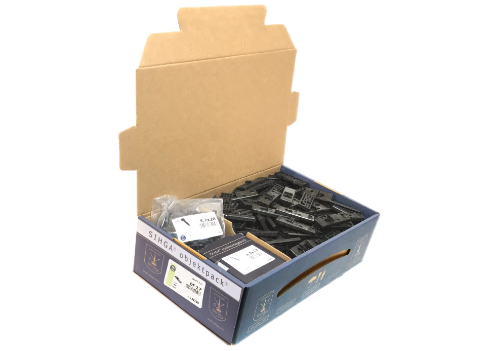 Dielenfix Schwarz (Kunststoff) (19 - 23mm Dielenstärke) zur unsichtbaren Befestigung von Holzterassen 300 Clips Ansicht 3