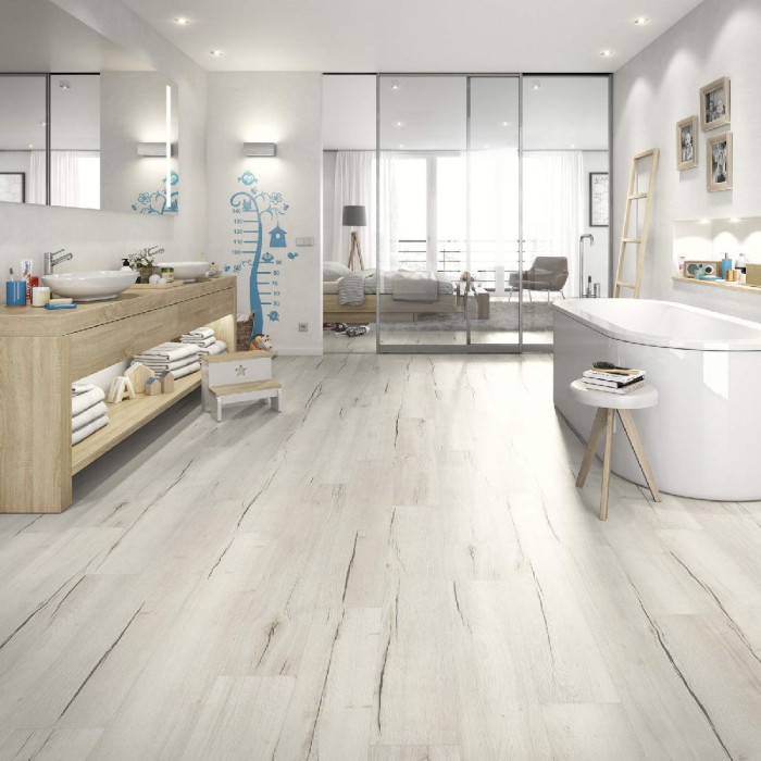 Egger Home Laminat 8/32 Classic Aqua Plus White Creston Oak EHL105 1-Stab Landhausdiele 4V main product photo
