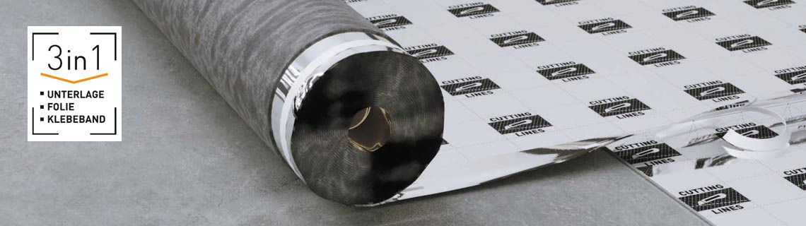 Ewifoam TrittschalldämmUnterlage Universol Akustik Alu 3in1 Raumbild