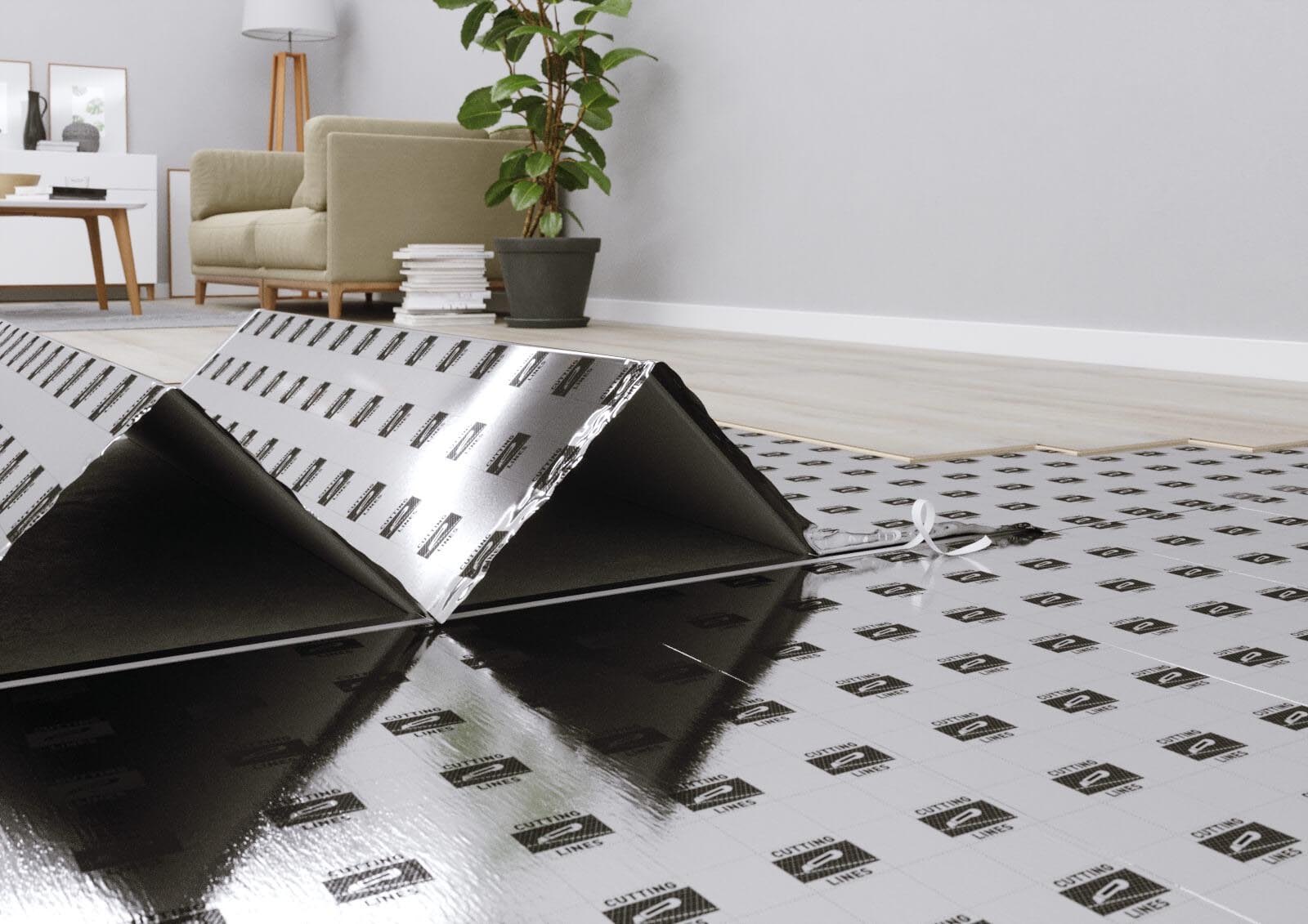 Ewifoam Unterlage Silenza Classic Aquastop Smart 3mm Faltplatte Raumansicht