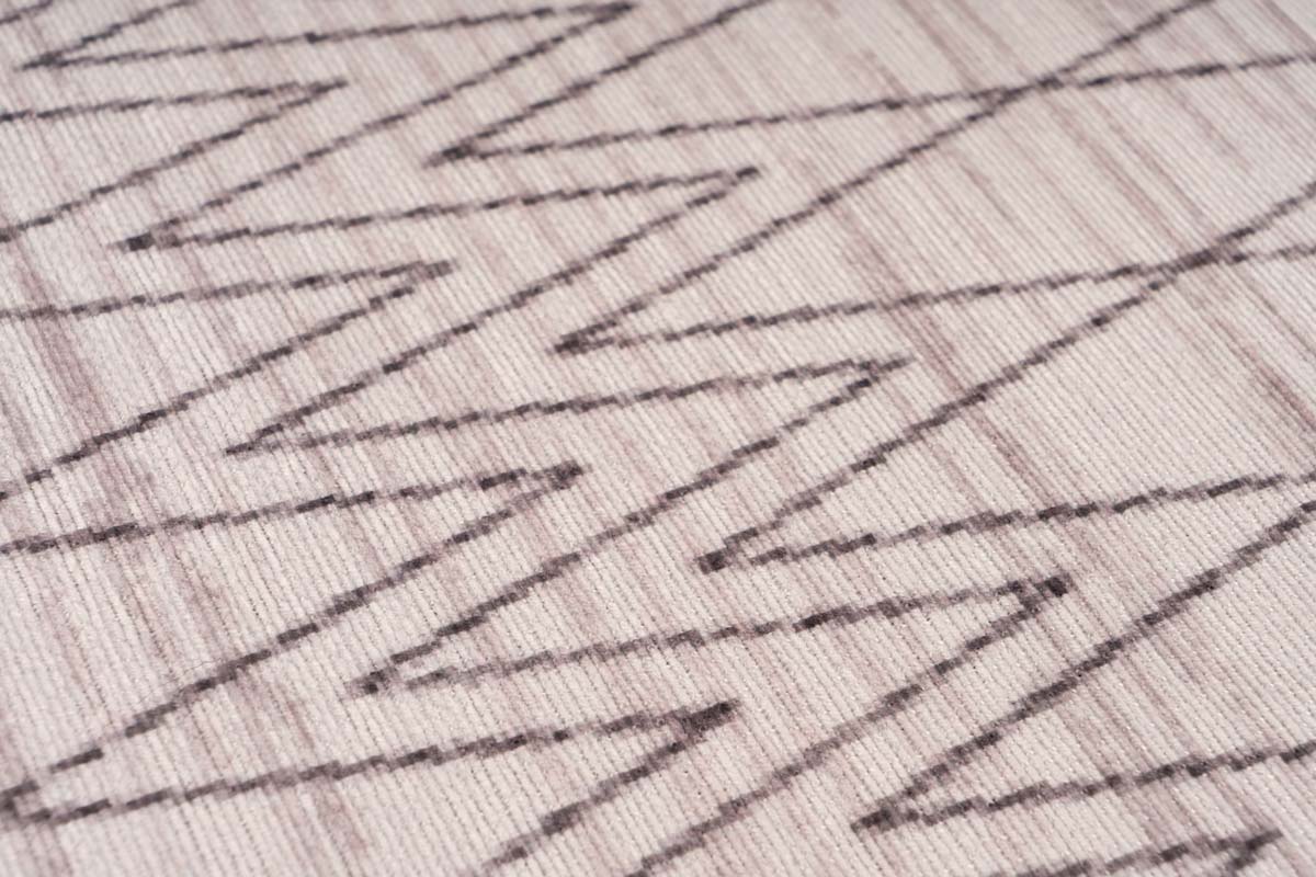 Flachflorteppich Grau RAUTEN STYLE rechteckig Höhe 5 mm Raum3