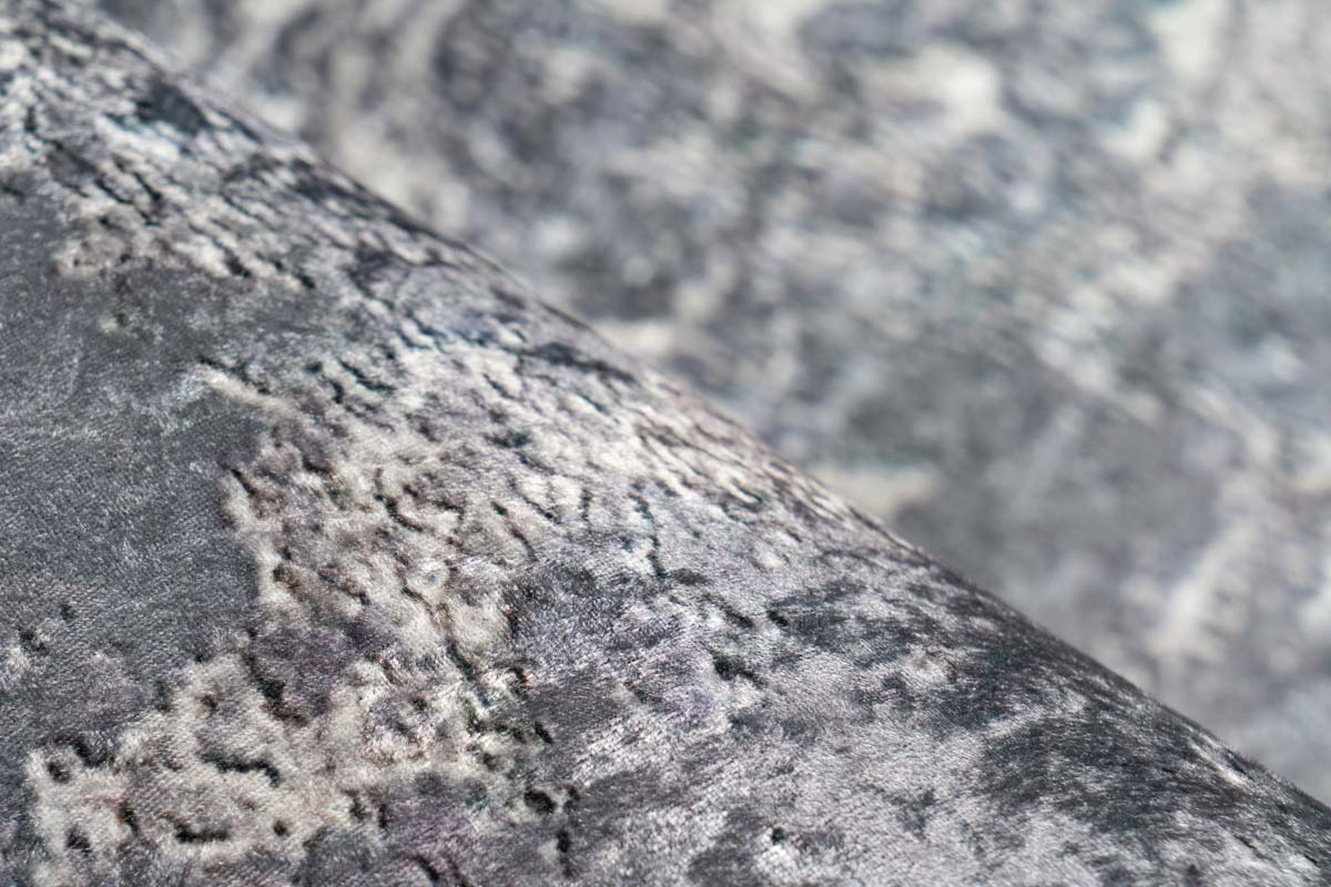 Flachflorteppich Grau VINTAGE ORIENT Grau / Creme / Flieder rechteckig Höhe 6 mm Raum3