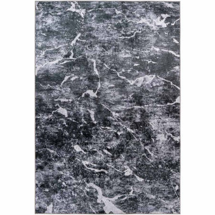 Flat pile carpet MARMOR Grey / White rectangular height 6 mm