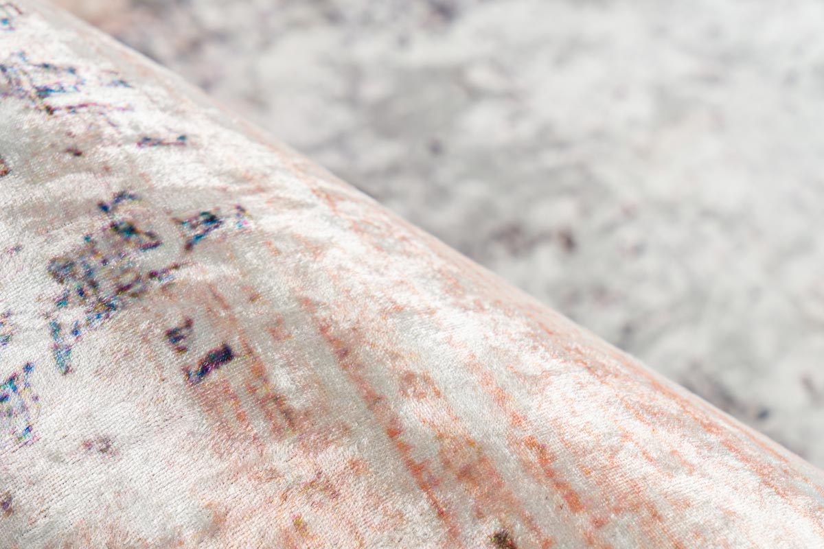 Flachflorteppich VINTAGE ABSTRAKT Grau / Weiß / Braun rechteckig Höhe 6 mm Raum3