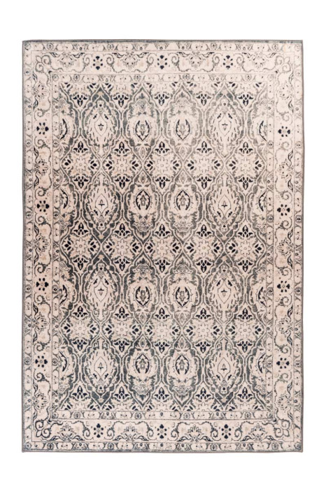 Tapis à poils plats VINTAGE ORIENT Beige / Anthracite rectangulaire Epaisseur 6 mm main product photo