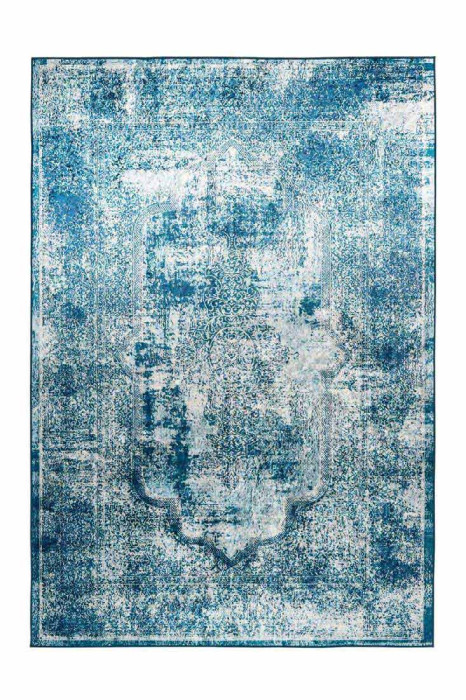 Flat pile carpet VINTAGE ORIENT Blue / White rectangular height 6 mm main product photo
