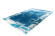 Flachflorteppich VINTAGE OZEAN Blau / Creme rechteckig Höhe 6 mm Raum2