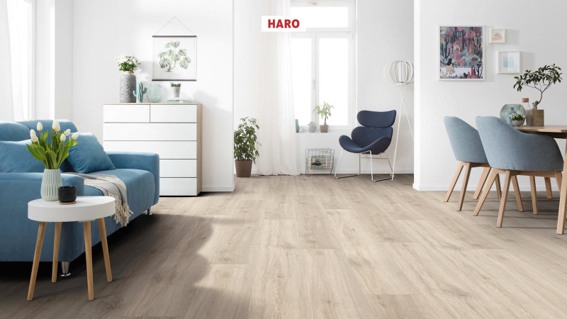 HARO Design flooring DISANO ClassicAqua Oak Provence Creme 1-strip XL 4V main product photo