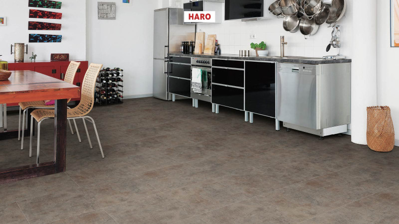 HARO Designboden DISANO ClassicAqua Rusted metal Steinstruktur Piazza 4V main product photo
