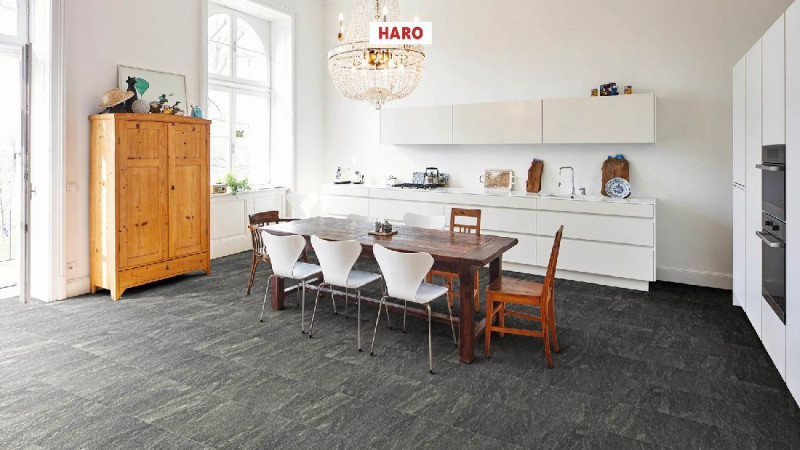 HARO Designboden DISANO ClassicAqua Wallonischer Schiefer Steinstruktur Piazza 4V main product photo
