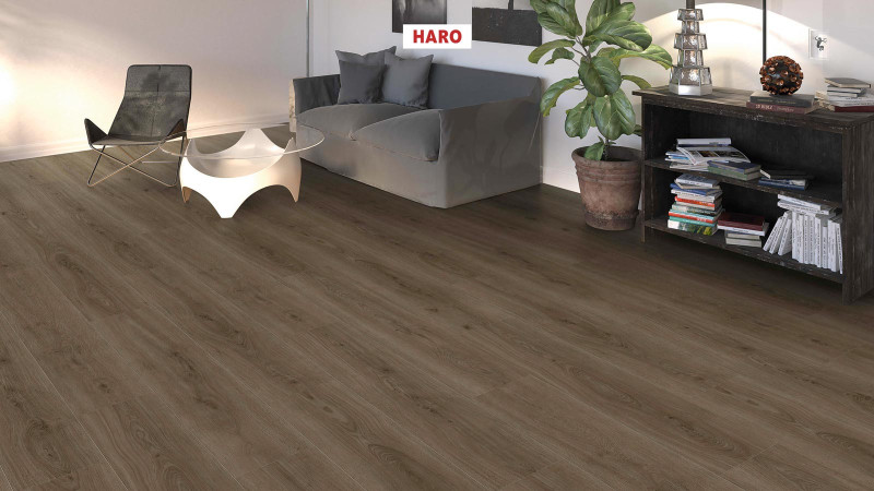 HARO Design Floor DISANO LifeAqua Oak Sheffield brown authentic 1-plank Full Plank 4V main product photo