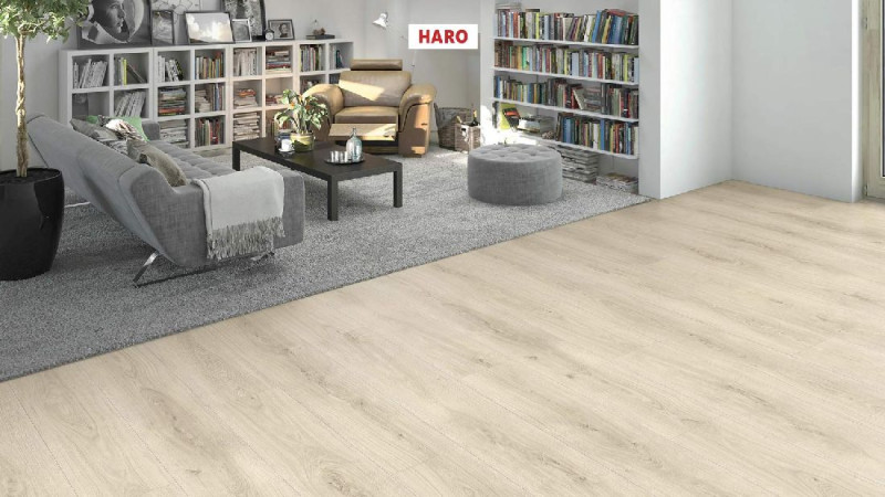 HARO Design Floor DISANO LifeAqua Oak Sheffield cream white authentic 1-plank XL 4V main product photo