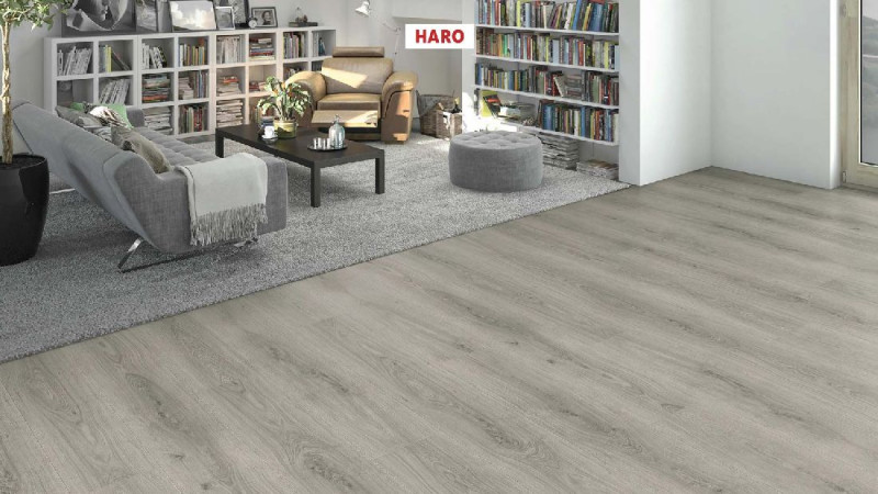 HARO Designboden DISANO LifeAqua Eiche Sheffield grau authentic 1-Stab Landhausdiele XL 4V main product photo