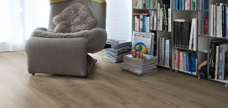 Suelo de diseño HARO DISANO WaveAqua Roble Victoria marrón aterciopelado auténtico de 1 lama 4V main product photo