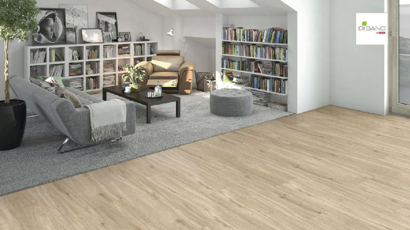 HARO Sol design DISANO LifeAqua Chêne Columbia clair 1 frise XL 4V avec la sous-couche acoustique en liège main product photo