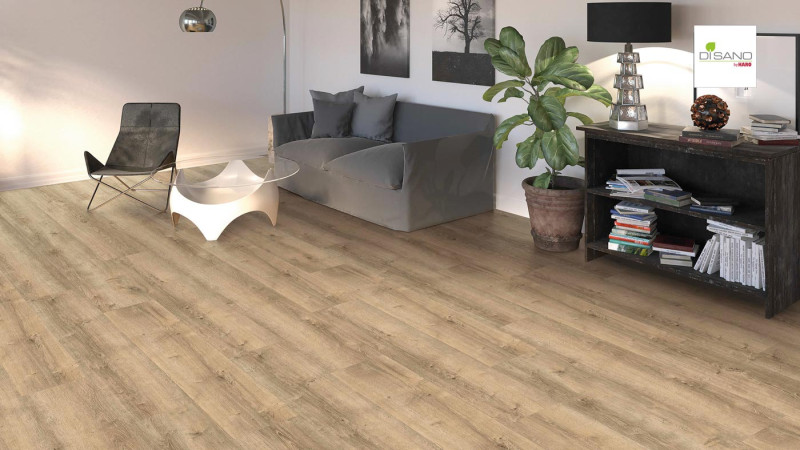 HARO Sol design DISANO LifeAqua Chêne Yorkshire puro 1 frise XL 4V avec la sous-couche acoustique en liège main product photo