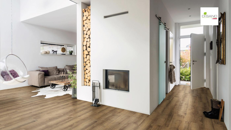 HARO Designboden DISANO SmartAqua Eiche Yorkshire natur Landhausdiele 4VM Kork-Dämmunterlage main product photo