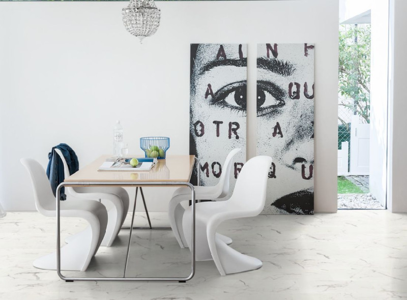 HARO Designboden DISANO SmartAqua Marmor weiß Piazza 4V Kork-Dämmunterlage main product photo
