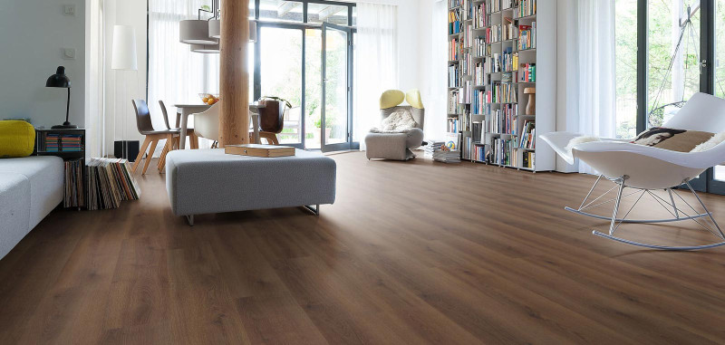 Suelo laminado HARO TRITTY 100 Roble Contura Ahumado auténtico Campus 4V main product photo