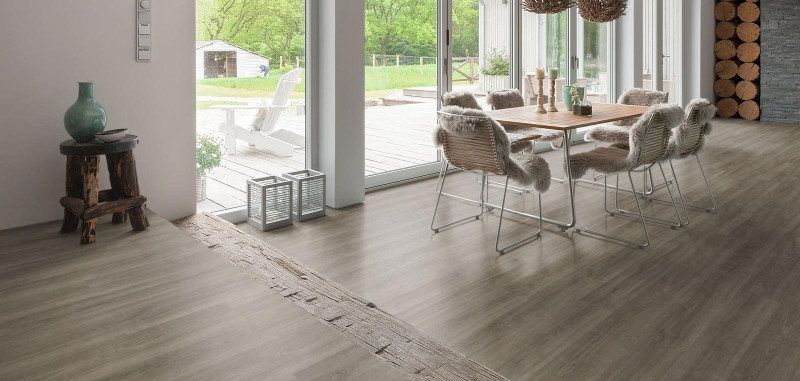 HARO Laminate TRITTY 100 Oak Eleganza Antique Grey 1-strip 4V Silent CT main product photo