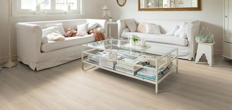 HARO Laminat TRITTY 100 Eiche Eleganza cremeweiß authentic 1-Stab Landhausdiele 4V main product photo