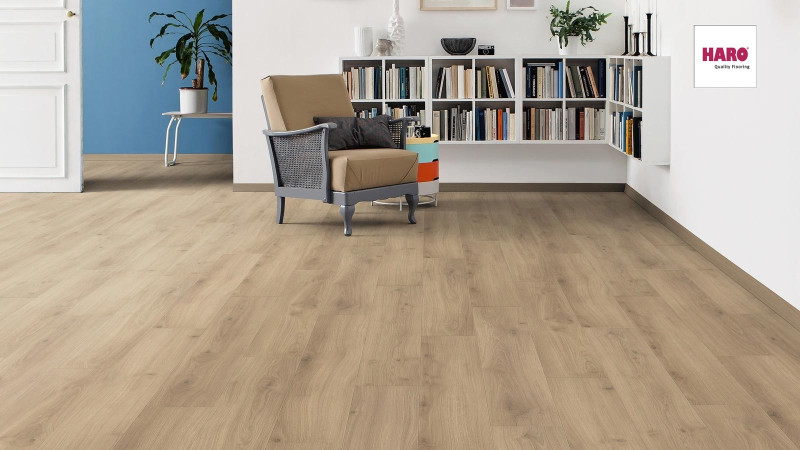 Suelo laminado HARO TRITTY 100 Roble Emilia puro Lama 4V authentic soft Silent CT main product photo