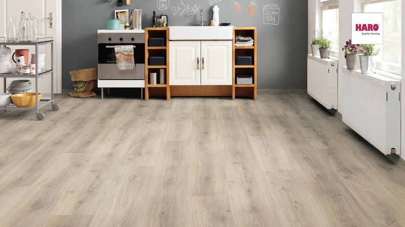 HARO Laminat TRITTY 100 Eiche Emilia samtgrau Gran Via 4V authentic soft Silent CT main product photo