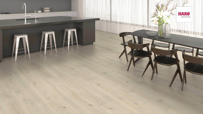 Laminado HARO TRITTY 200 Aqua Eiche Contura steingrau Gran Via 4V Silent Pro main product photo